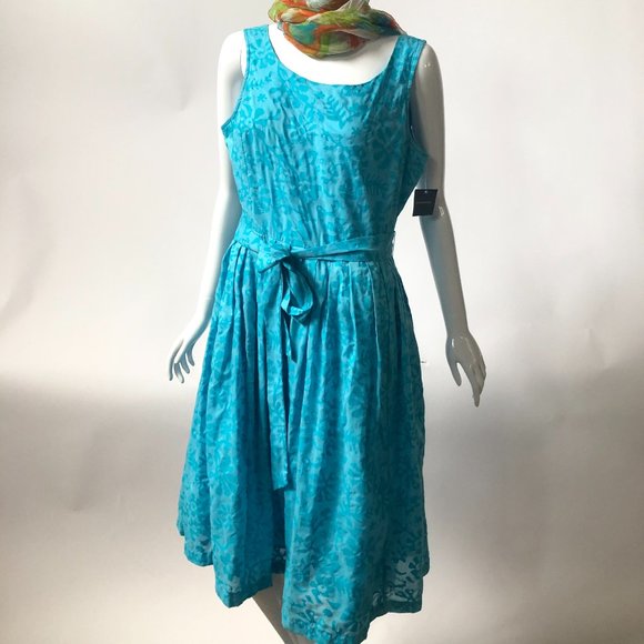Land End Turquoise Petite Sundress NWT
